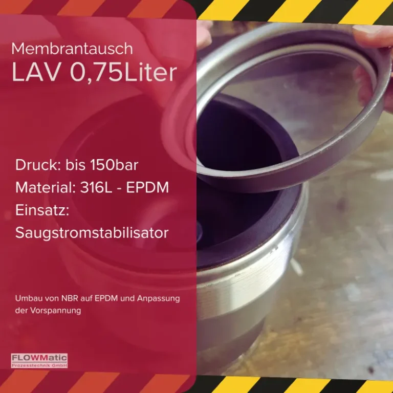 Wartung eine SAIP Pulsationsdämpfers