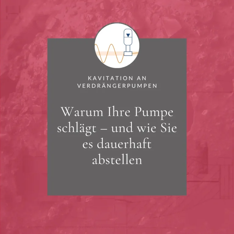 kavitation an verdrängerpumpen