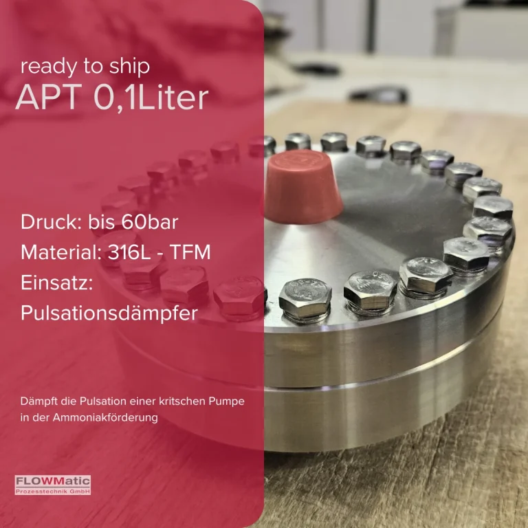 Pulsatonsdämpfer für Ammoniak